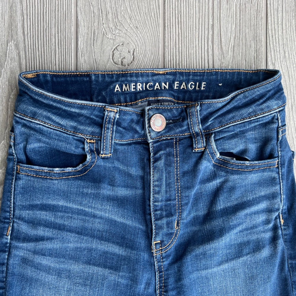 American Eagle High Rise Jegging Crop Size 0 Short - Picture 3 of 11
